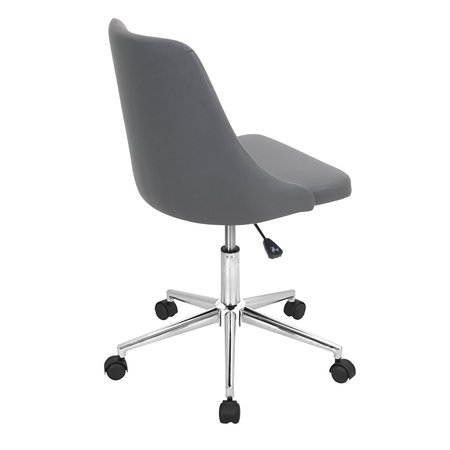 Lumisource Marche Adjustable Office Chair in Grey Faux Leather OFC-MARCHE GY